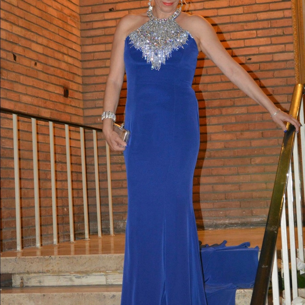 Jovani royal blue evening gown